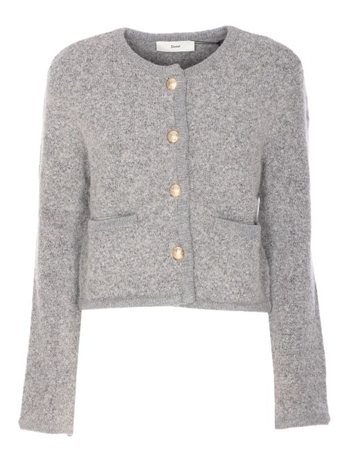 DUNST collarless bouclé giacca cardigan Dunst | UDJA5D221G2MELANGE GREY